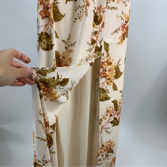 NWT Reformation Pyper Dress Bella White Yellow Floral Print Spaghetti Straps 6 - Picture 11 of 13